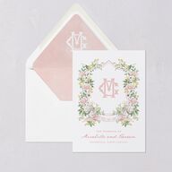 Maximalist Floral Crest Euro Envelope Liners Pink Cotton Luxe