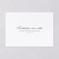 Vintage Flourish Save The Date Cards Pure White Signature smooth Blank No Standard