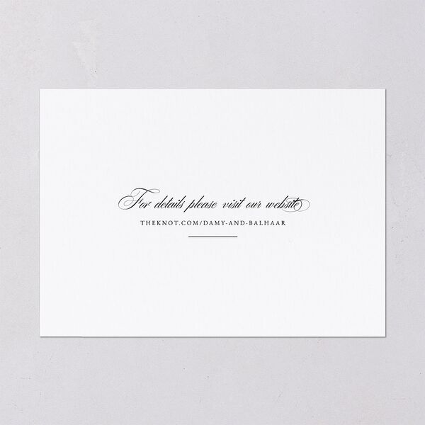 Vintage Flourish Save The Date Cards Pure White Signature smooth Blank No Standard