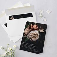 Modern Rose Wedding Invitations Peach Fuzz Signature Blank No