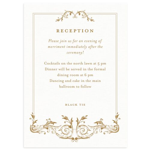 Vintage Ornate Frame Wedding Enclosure Cards Driftwood Signature Standard