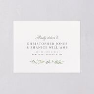 Religious Catholic Cross Greenery All-in-One Wedding Invitations Cotton Signature Light Both Recipient and Return Addresses No