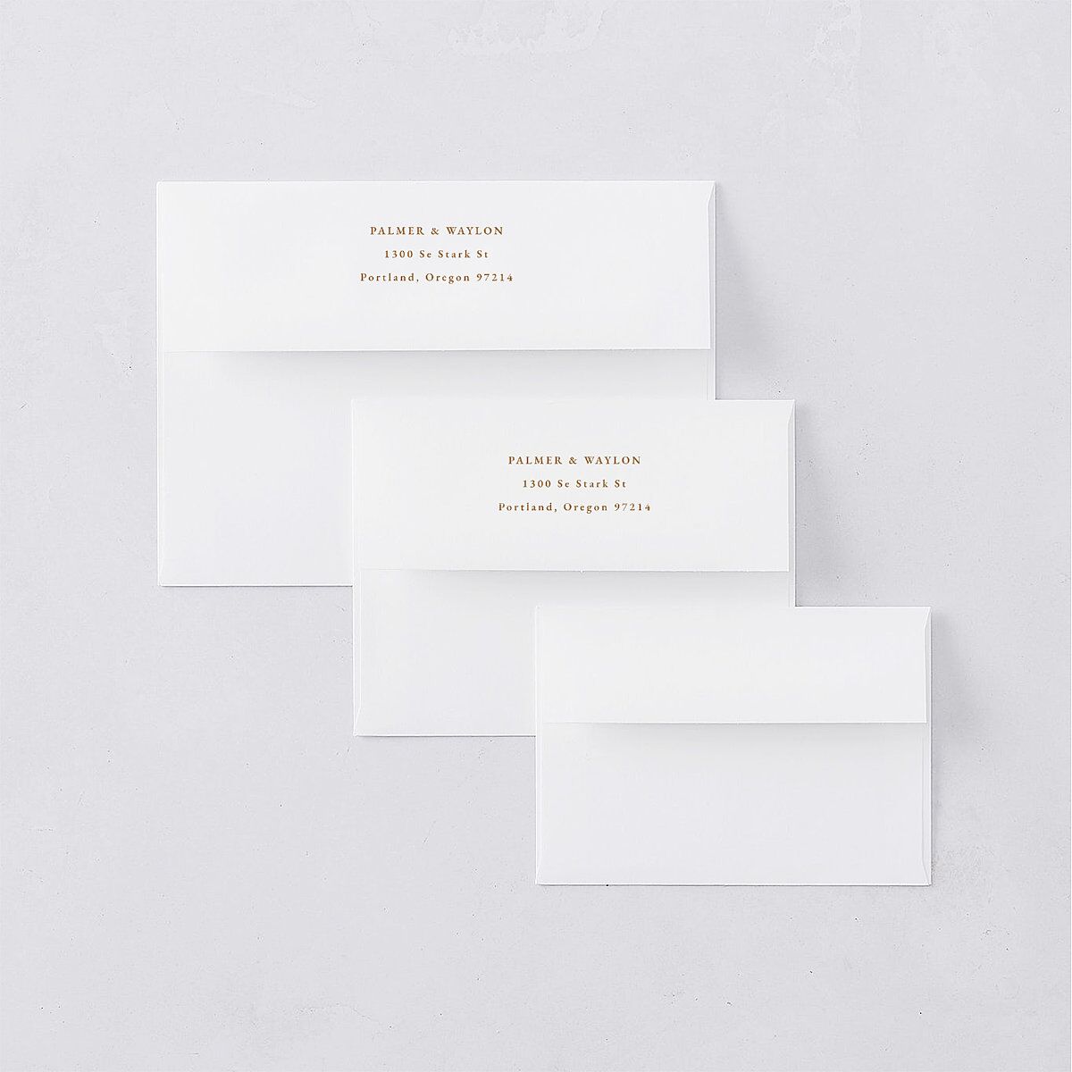Gilded Blooms Save The Date Card Envelopes White Regency Blue Both Recipient and Return Addresses Signature Standard