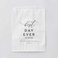 Blooming Botanical Favor Bags White Midnight Wax-Lined Food Safe Paper