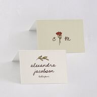 Hand Drawn Tablescape Place Cards Linen Signature