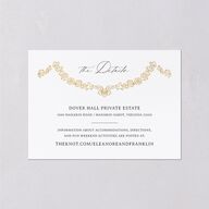 Baroque Border Wedding Enclosure Cards Gold Pure White Signature
