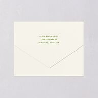Editorial Promise All-in-One Wedding Invitations Meadow Signature Light Both Recipient and Return Addresses No
