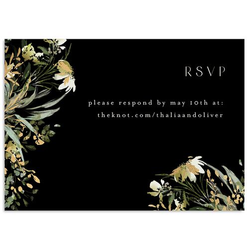 Gilded Greenery Wedding Response Cards Gold Licorice Signature Standard