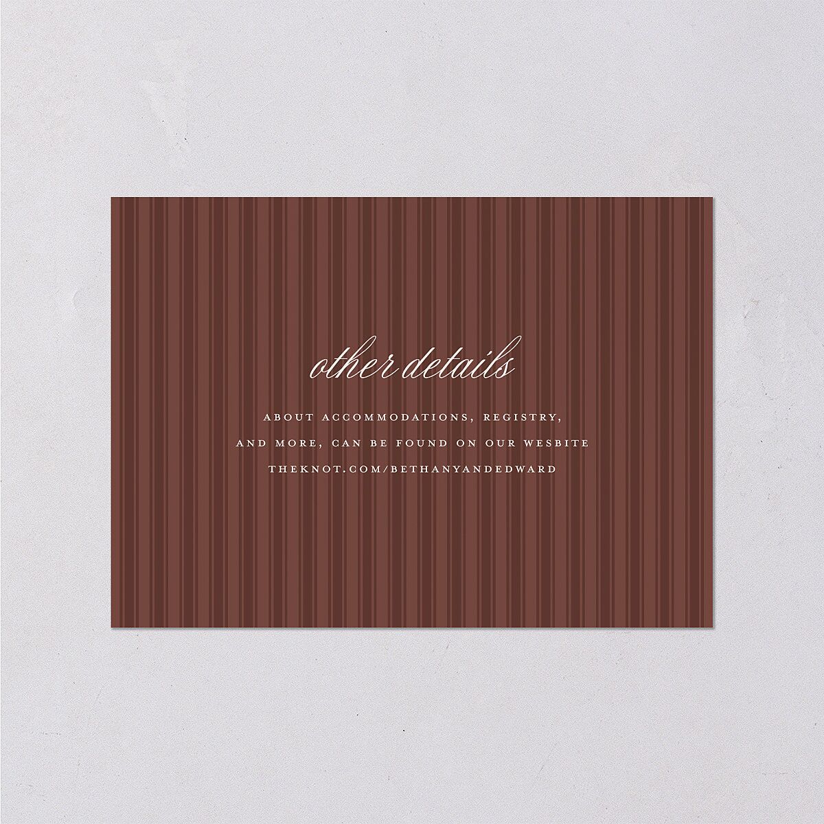 Vintage Oval Monogram Wedding Response Cards Merlot Signature Standard