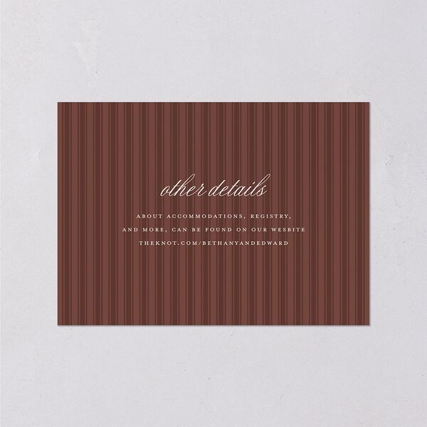Vintage Oval Monogram Wedding Response Cards Merlot Signature Standard