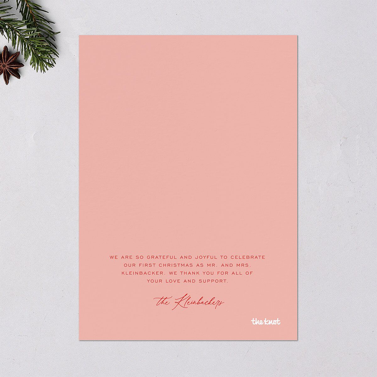 Merrier Year Holiday Cards Scarlet Signature Blank Portrait Standard