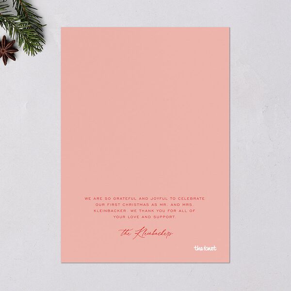 Merrier Year Holiday Cards Scarlet Signature Blank Portrait Standard