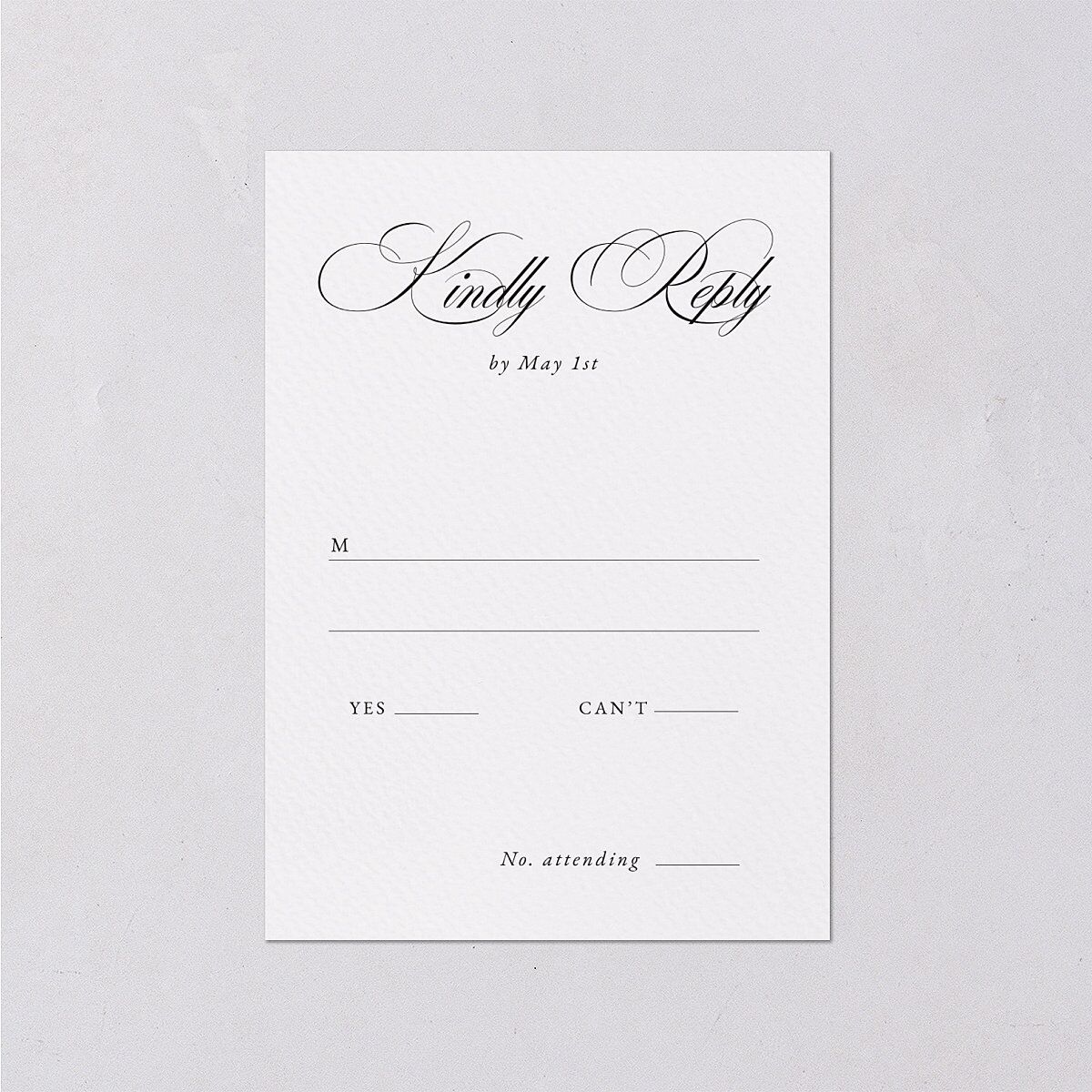 Formal Nautical Wedding Response Cards Midnight Signature Standard