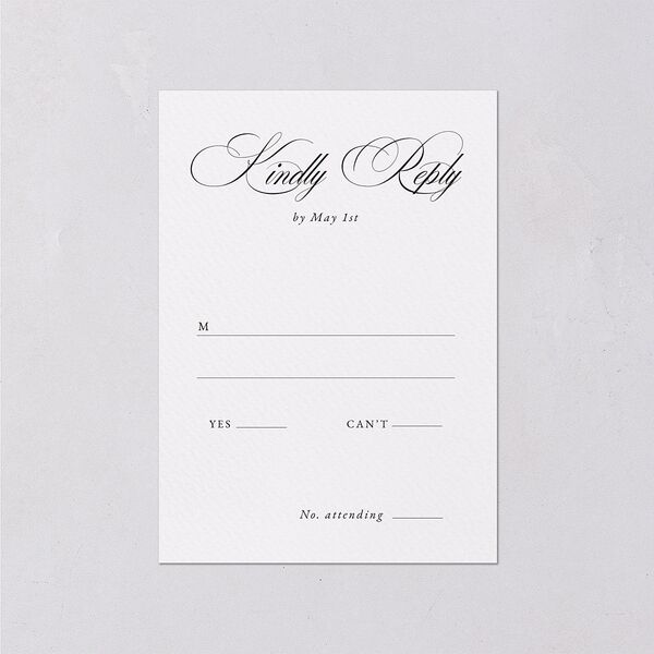 Formal Nautical Wedding Response Cards Midnight Signature Standard