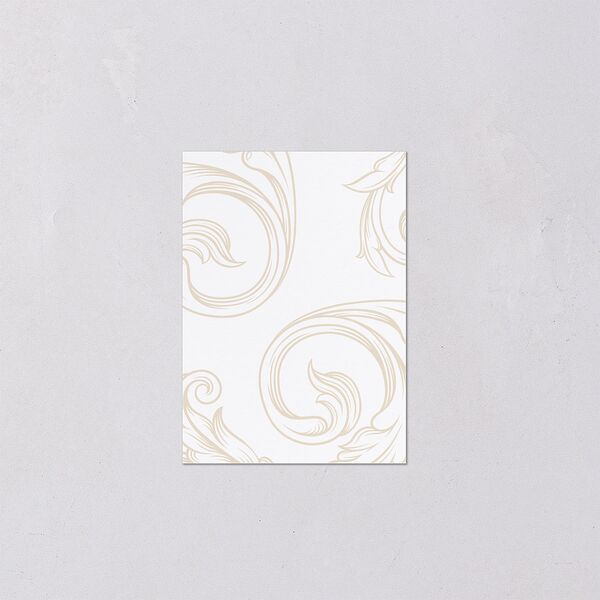 Vintage Regency Monogram Frame Foil QR Code RSVP Cards Pure White Signature Standard
