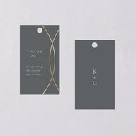 Minimal Rings Favor Gift Tags Gold Slate Signature