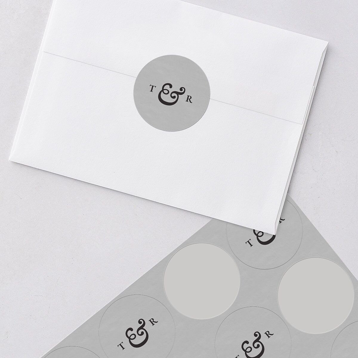 Newspaper Wedding Stickers Pure White