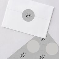 Newspaper Wedding Stickers Pure White