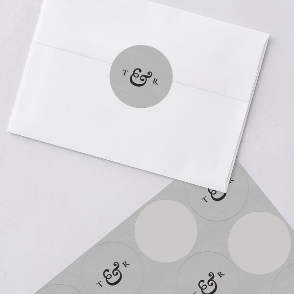 Newspaper Wedding Stickers Pure White