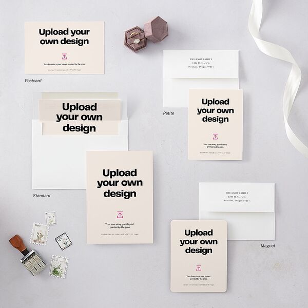 Upload Your Own Design Portrait Photo Save the Date Postcards Pure White
