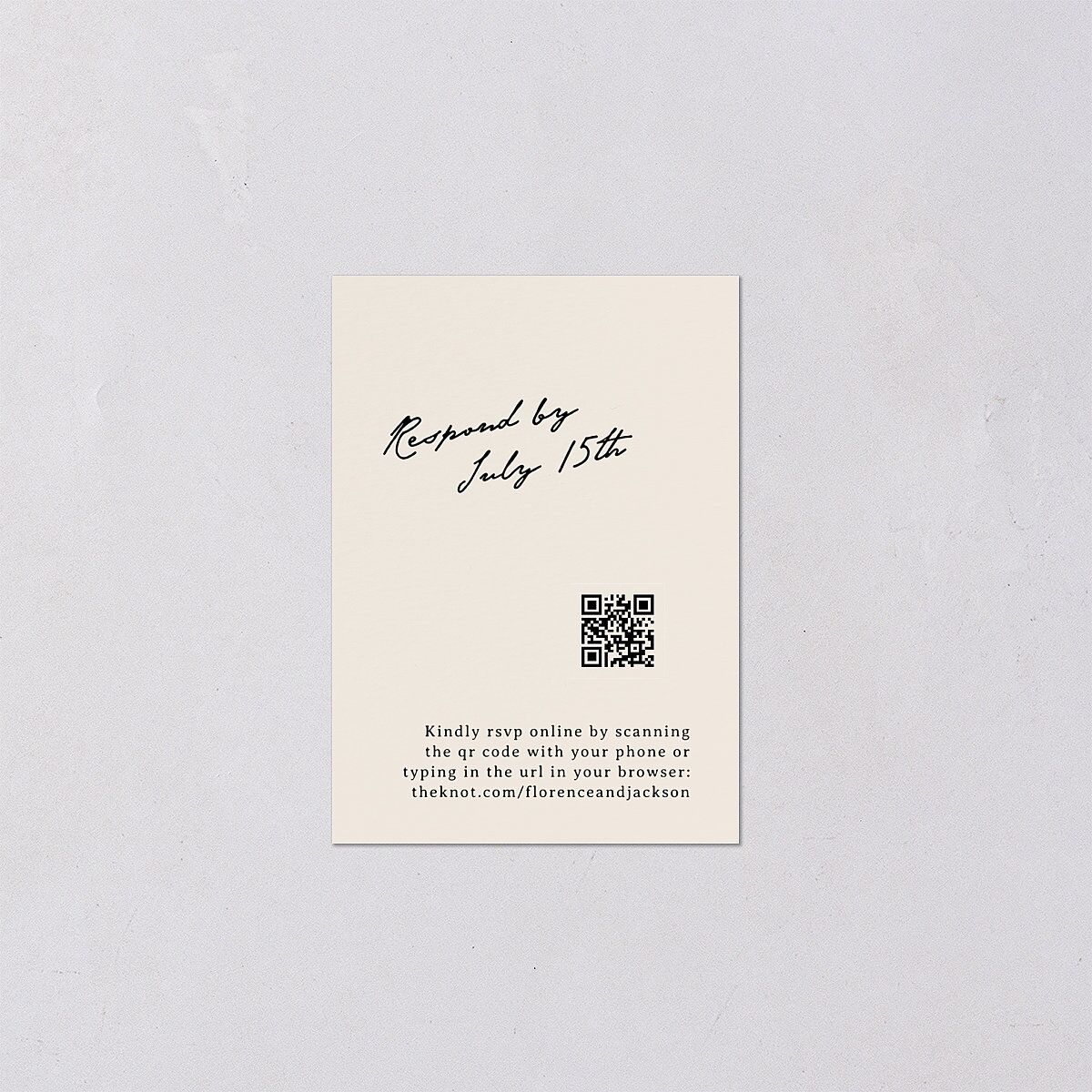 Vintage Film Photo QR Code RSVP Cards Sand Signature Standard