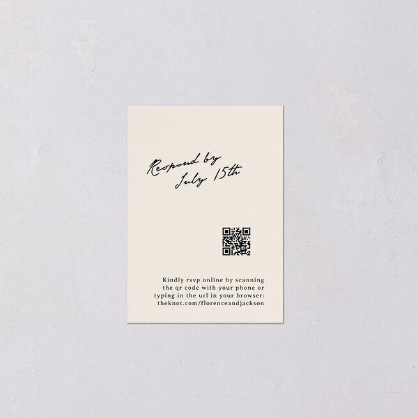 Vintage Film Photo QR Code RSVP Cards Sand Signature Standard
