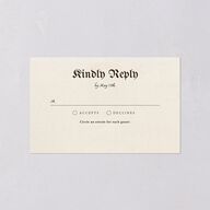 Medieval Renaissance All-in-One Wedding Invitations Moss Signature Light Both Recipient and Return Addresses No