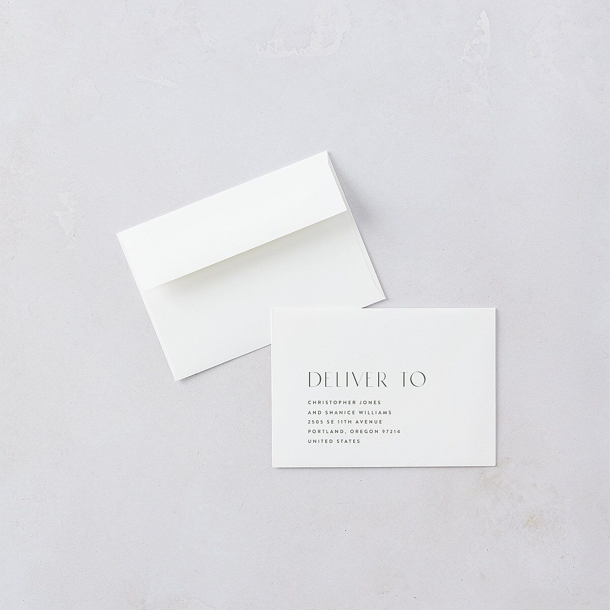 Boho Texture Wedding Response Card Standard Envelopes White Standard Deep Olive Return Address Signature