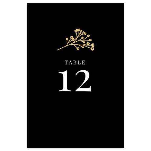Baby's Breath Table Numbers Gold Licorice Signature