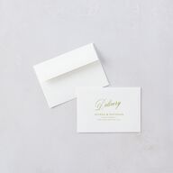 We're Getting Married Response Card Envelopes Deep Olive White Return Address Signature Standard
