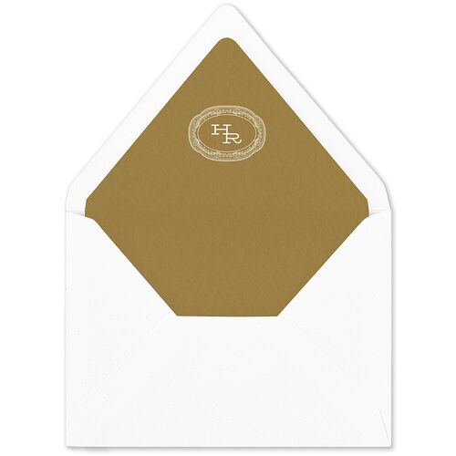 Elegant Western Monogram Euro Envelope Liners Umber Luxe