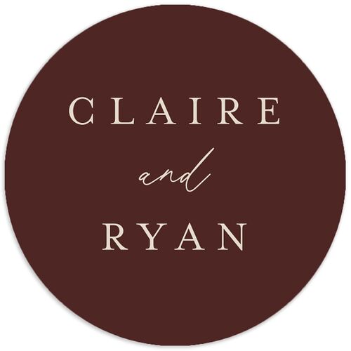 Gothic Antlers Wedding Stickers Chocolate