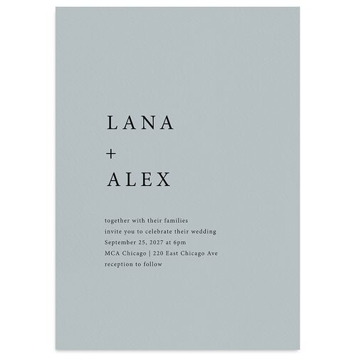 Natural Palette Wedding Invitations Slate Signature Blank No Standard