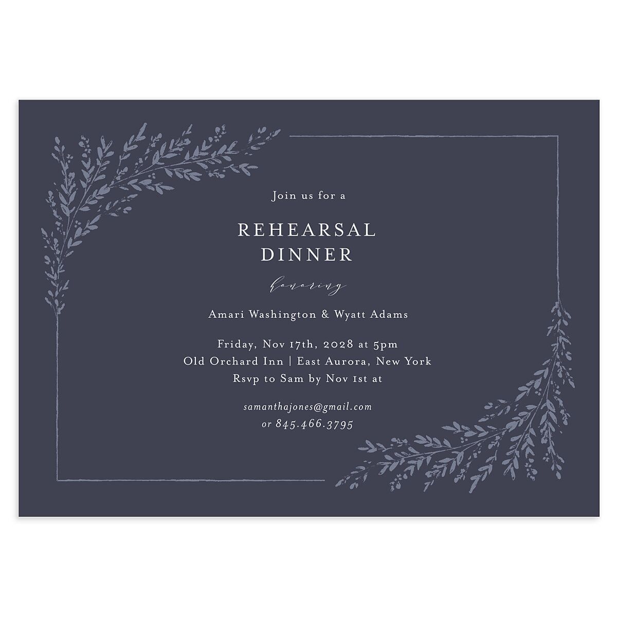 Exquisite Branches Rehearsal Dinner Invitations