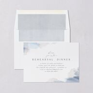 Minimal Brush Rehearsal Dinner Invitations Slate Signature Blank Standard