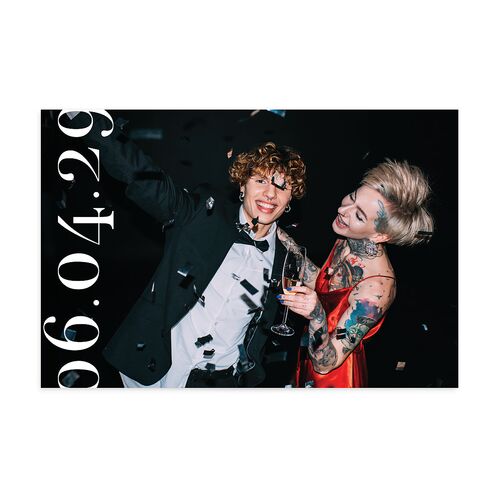 Modern Vow Save the Date Postcards Charcoal