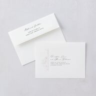 Gilded Florals Wedding Invitations Gold Blossom Signature Blank No Standard