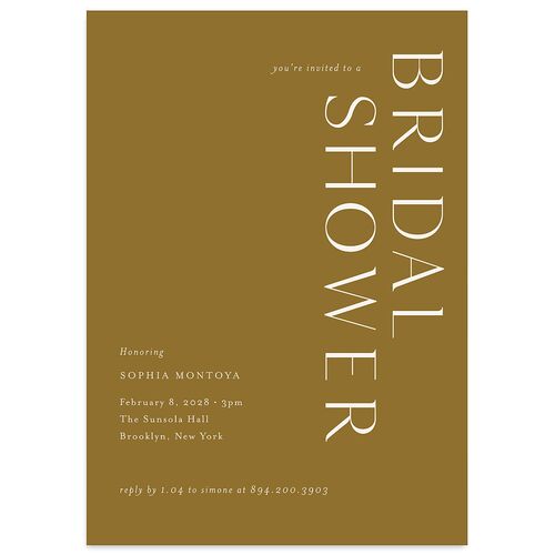 Timeless Elegance Bridal Shower Invitations Driftwood Signature Blank Standard
