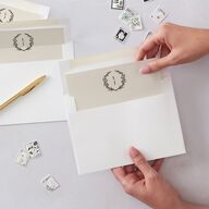 Branches Monogram Envelope Liners Linen Standard