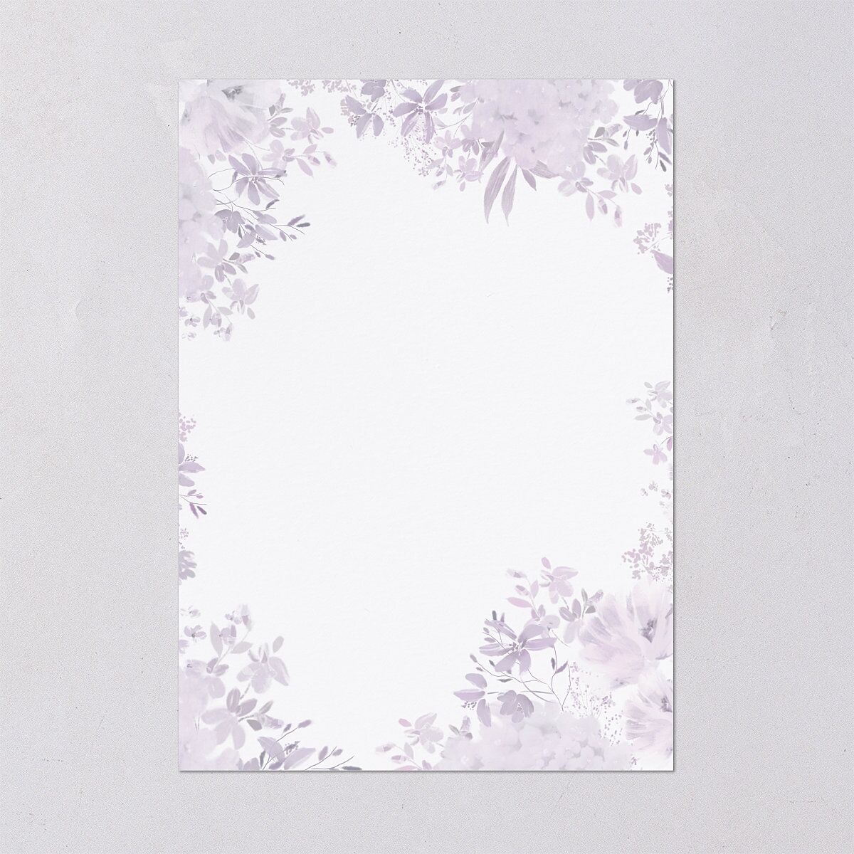 Monochrome Blooms Wedding Invitations Gold Sheer Lilac Signature Blank No Standard