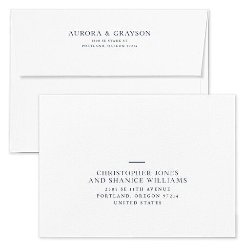Bohemian Arch Rehearsal Dinner Invitation Envelopes White Cruise Both Recipient and Return Addresses Signature Standard