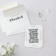 Bold Modern Announcement Save The Date Magnets Pure White Magnet Paper