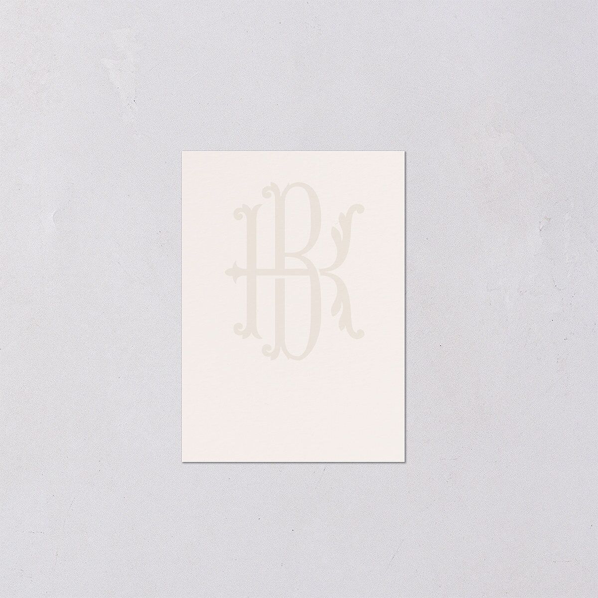 Luxury Floral Monogram QR Code RSVP Cards Cotton Signature Standard