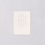 Luxury Floral Monogram QR Code RSVP Cards Cotton Signature Standard