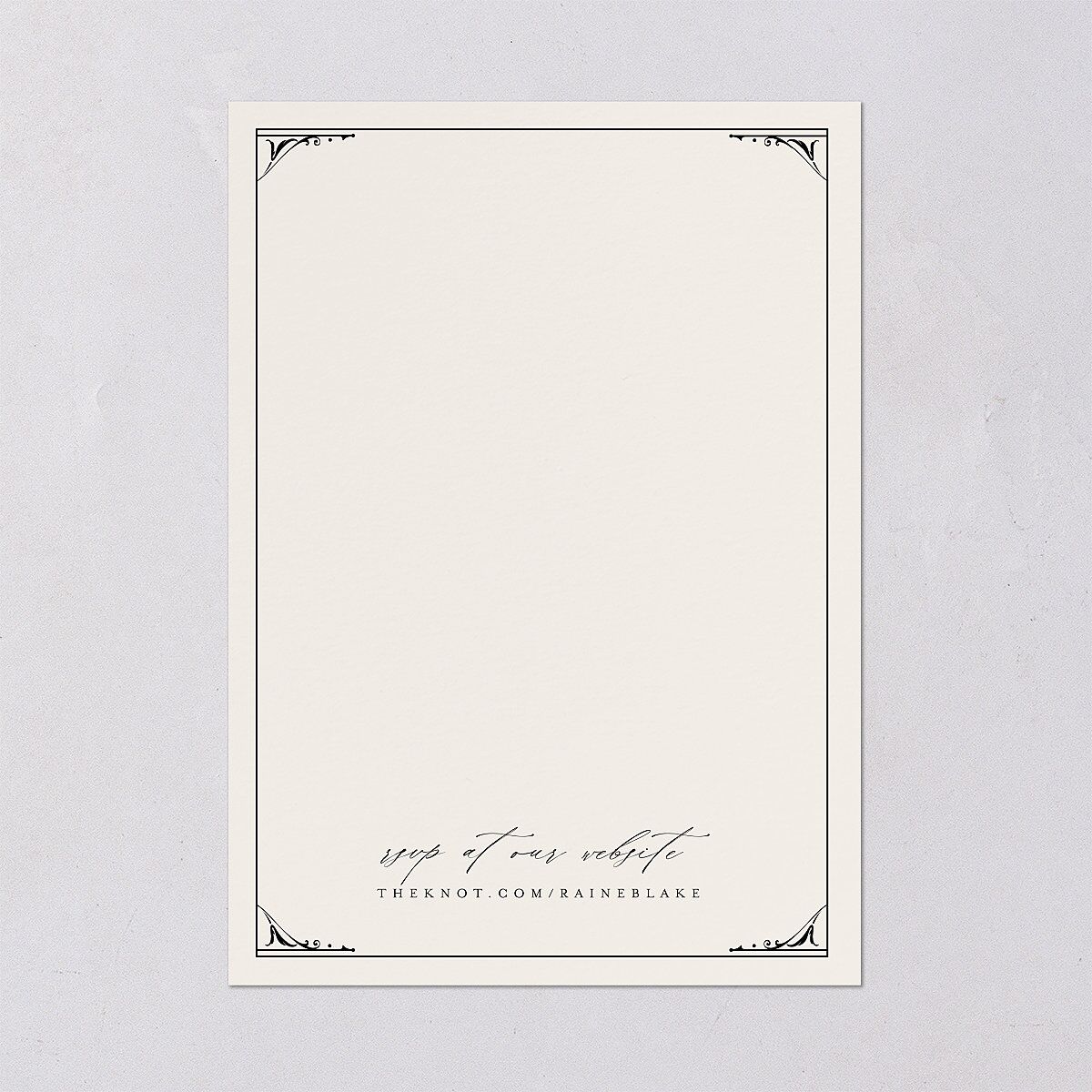 Vintage Gothic Rehearsal Dinner Invitations Licorice Signature Blank