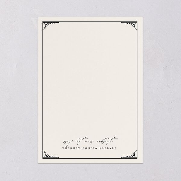 Vintage Gothic Rehearsal Dinner Invitations Licorice Signature Blank