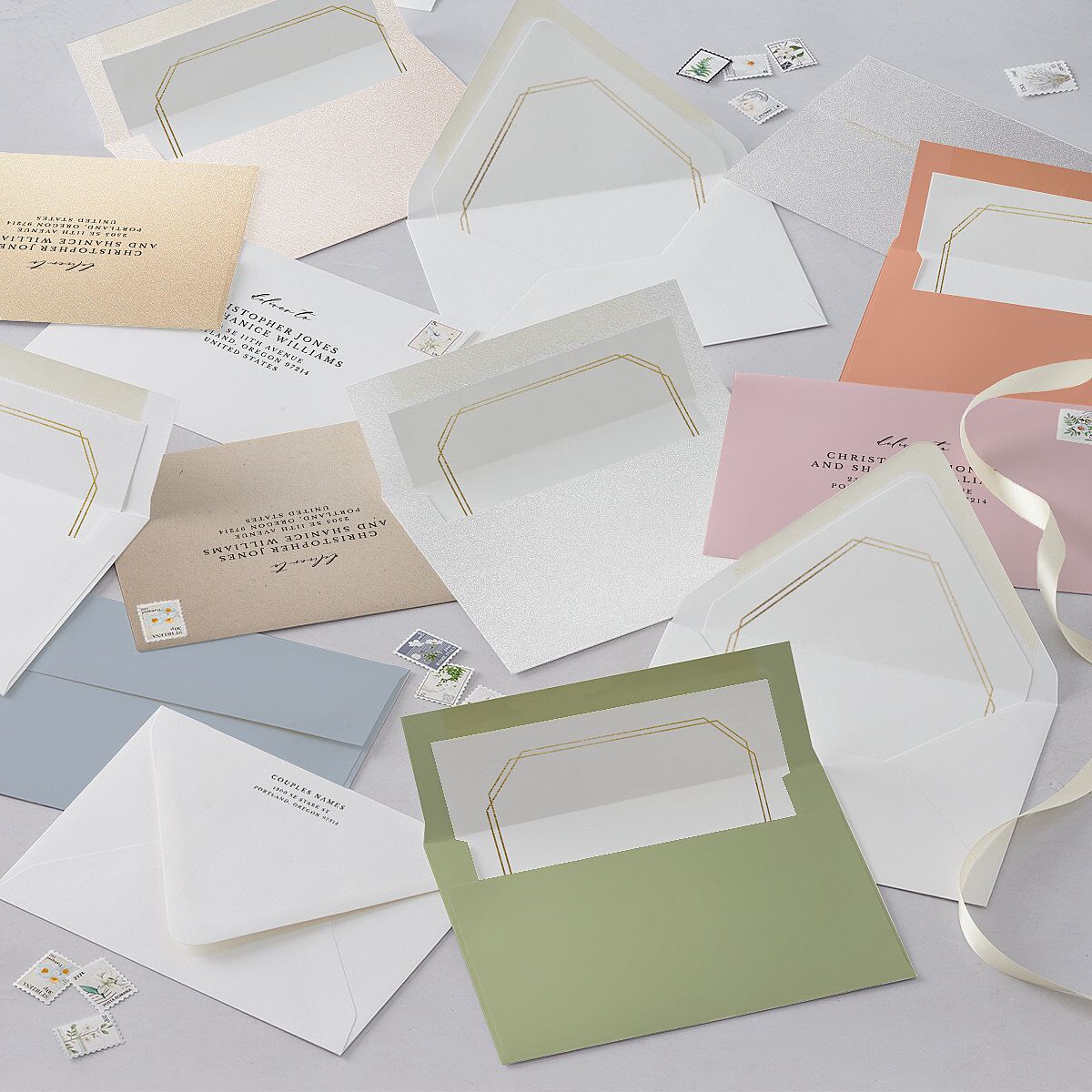 Eucalyptus Frame Save The Date Cards No Foil Pure White Signature smooth Blank No Standard