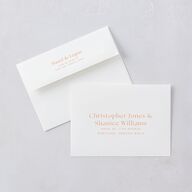 Desert Cactus Save The Date Card Envelopes White Peach Fuzz Both Recipient and Return Addresses Signature Standard