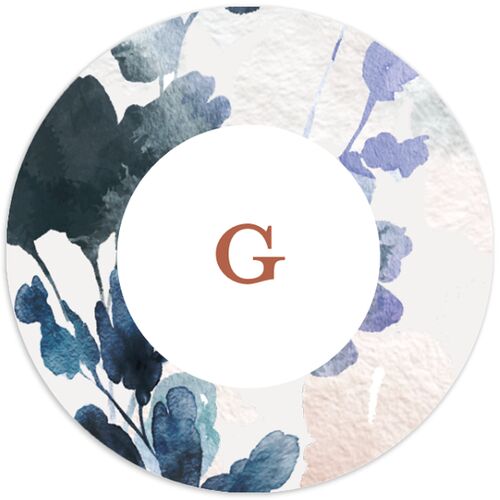 Ethereal Floral Wedding Stickers Dusty Blue