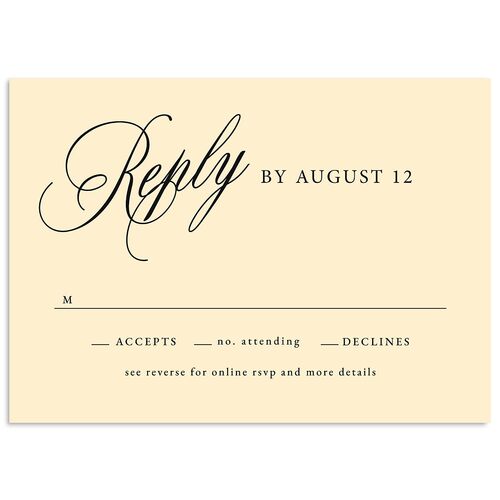 We're Getting Married Wedding Response Cards Licorice Signature Standard